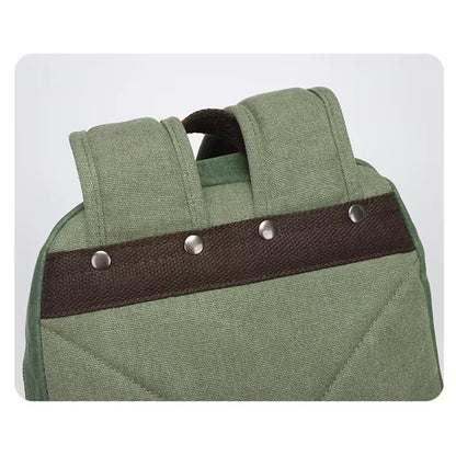 Culture Port Leather Canvas Backpack - Coffee / カルチャーポート レザーキャンバスバックパック - コーヒー