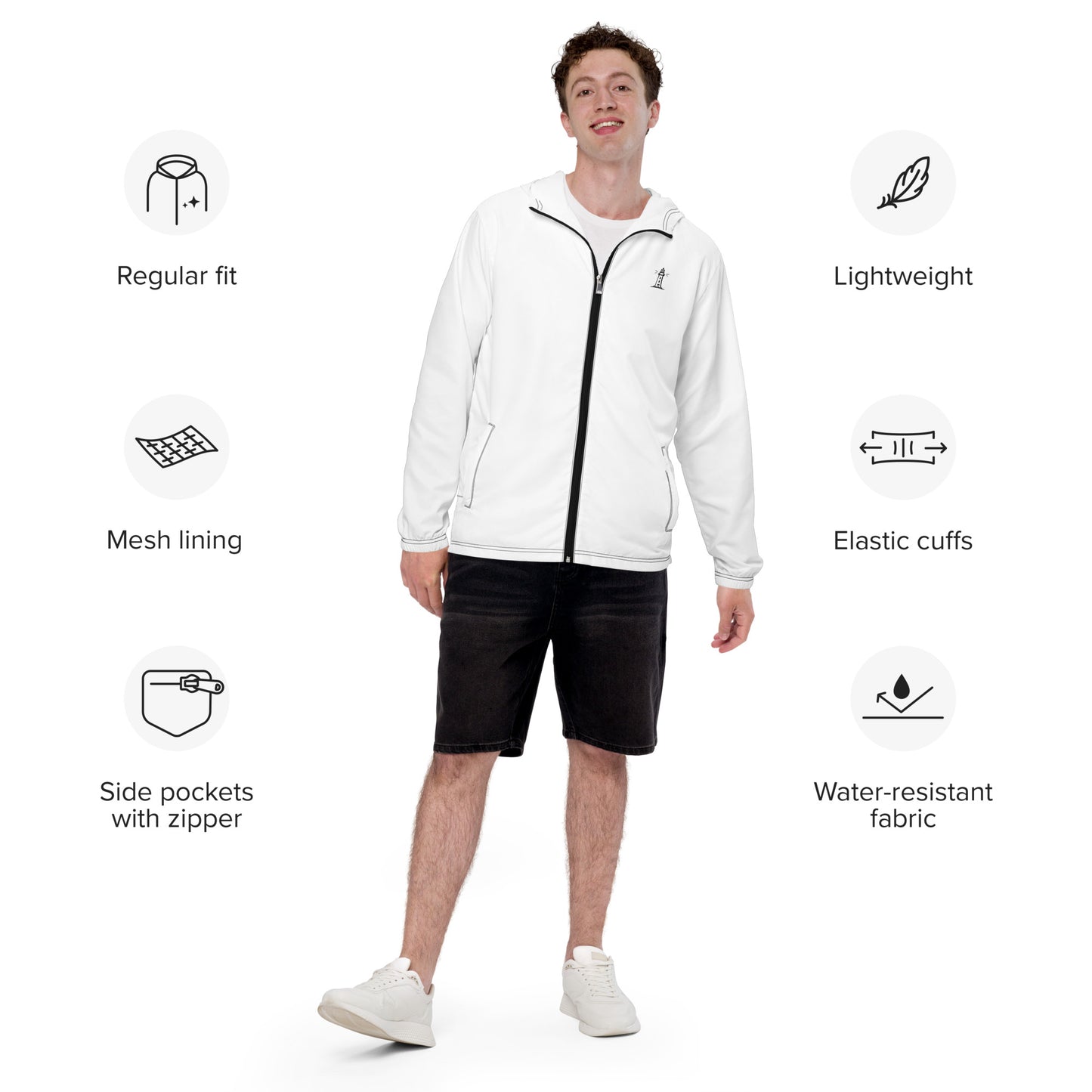 Culture Port Windbreaker - White / カルチャーポート ウインドブレーカー - ホワイト