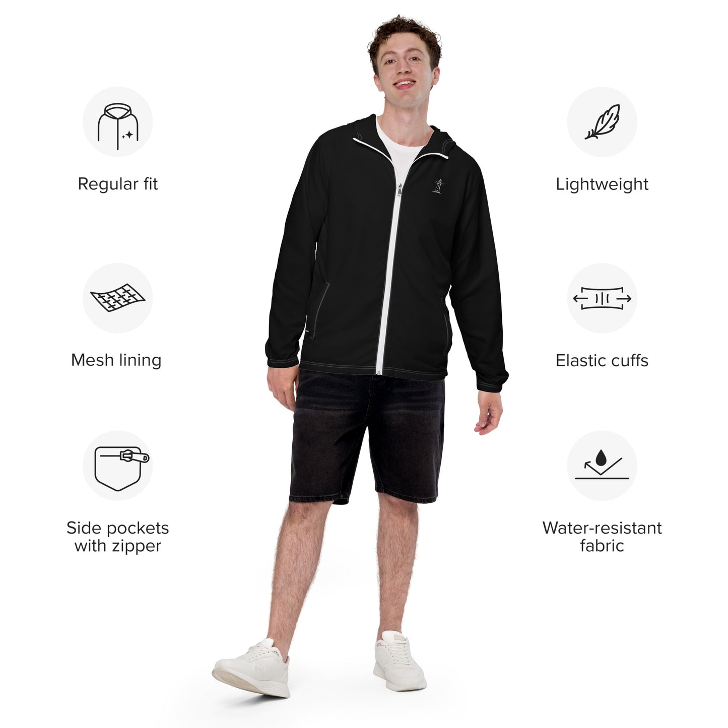 Culture Port Windbreaker - Black / カルチャーポート ウインドブレーカー - ブラック