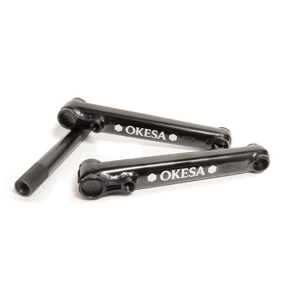 OKESA S-170 Cranks - Black — 3-piece BMX cranks