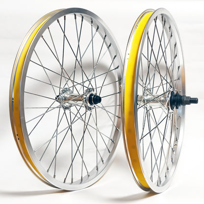 OKESA S-20 Cassette Wheel Set - Silver RHD — BMX cassette wheel set